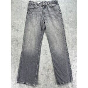 Zara Jeans Womens 10 Gray Denim High Rise Straight Leg Outdoor Everyday Wear
